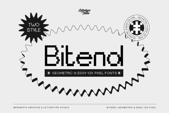 Bitend: A Geometric Pixel Font for Bold, Retro-Inspired Designs