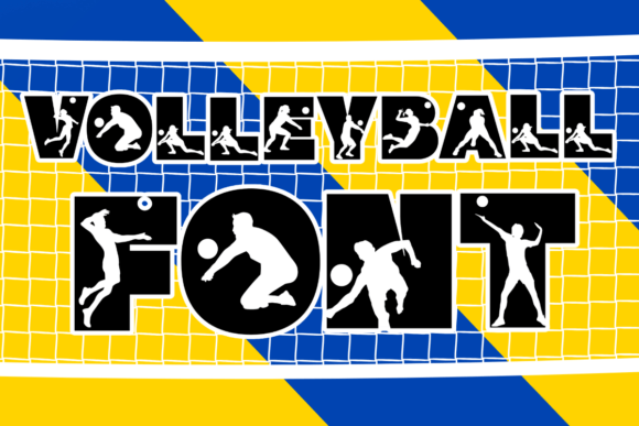 Dynamic Volleyball Typography for Energetic Designs