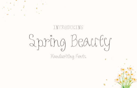 Spring Beauty Font: A Sweet Handwritten Display Typeface