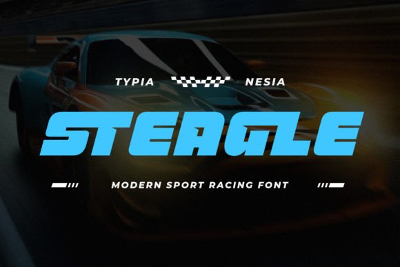 Steagle: A Modern Sport Racing Font for Dynamic Design