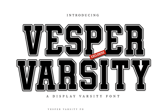 Vesper Varsity: Bold Retro Typeface for Sports Designs
