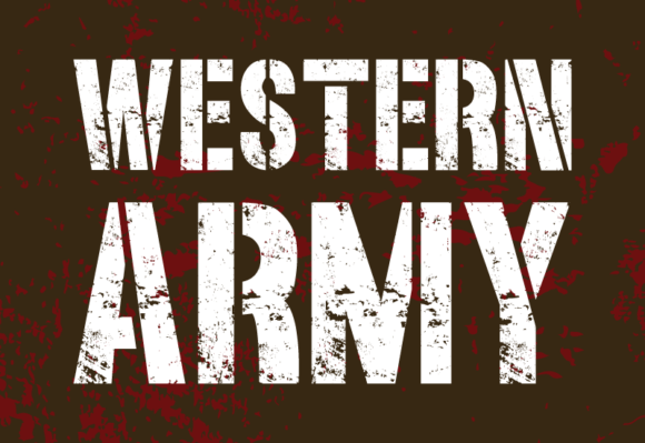 Western Army: Bold Military-Inspired Typography